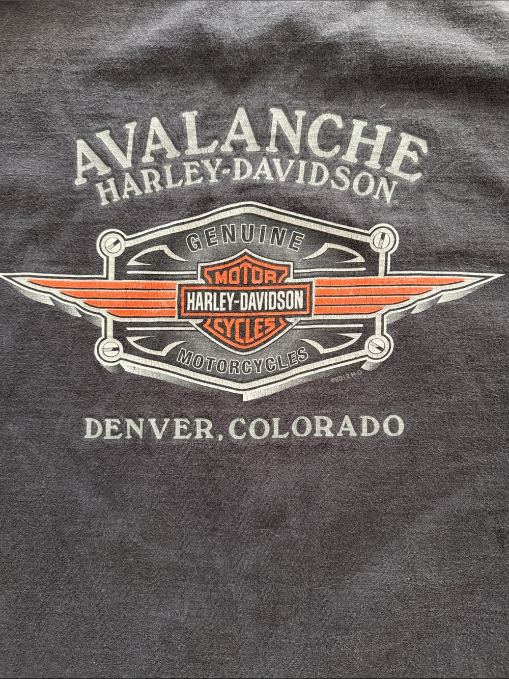 Harley-Davidson Dealer Graphic T Shirt Avalanche Dealership Denver Colorado XL